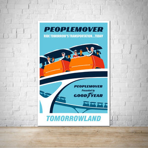 Peoplemover - Tomorrowland Vintage Attraction Poster