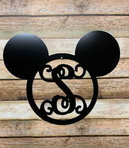 3 Circle - 14" Personalized Initial Mickey Mouse Head MONOGRAM Yard/Garden Flag