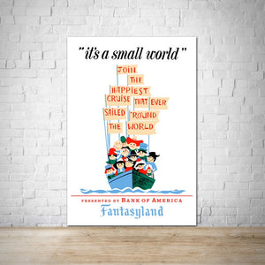 it's a small world - Vintage Fantasyland Attraction Poster
