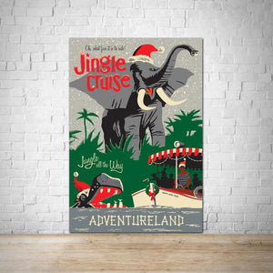 Jingle River Cruise - Adventureland - Vintage Attraction Poster