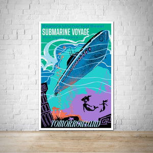 Submarine Voyage - Vintage Tomorrowland Attraction Poster