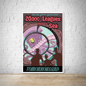 20000 Leagues Under the Sea - Tomorrowland - Vintage Attraction Poster