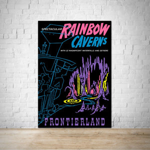 Rainbow Caverns Vintage Frontierland Attraction Poster