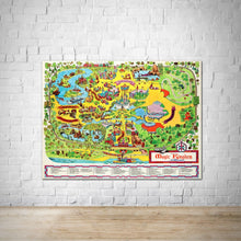 Load image into Gallery viewer, 1971 - Disney World Park Map - Magic Kingdom Map
