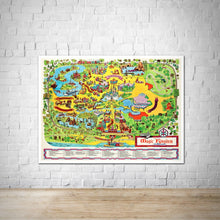 Load image into Gallery viewer, 1971 - Disney World Park Map - Magic Kingdom Map
