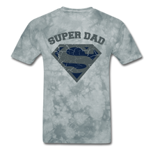 Load image into Gallery viewer, Super Dad Shirt - grey tie dye

