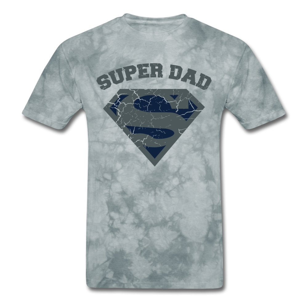 Super Dad Shirt - grey tie dye