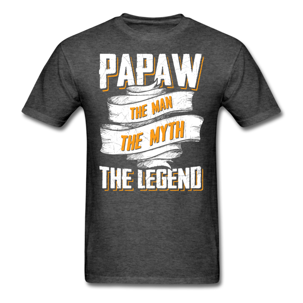 Papaw the Legend T-Shirt - heather black