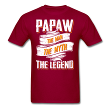 Load image into Gallery viewer, Papaw the Legend T-Shirt - dark red
