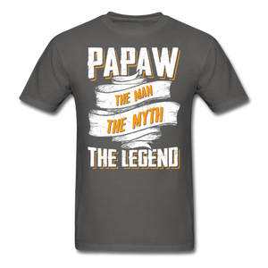 Papaw the Legend T-Shirt - charcoal