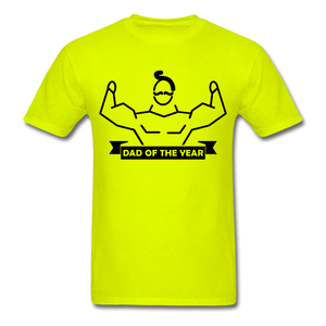 Dad of the Year T-Shirt - safety green