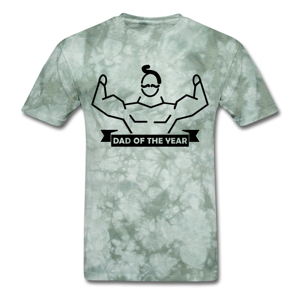 Dad of the Year T-Shirt - military green tie dye