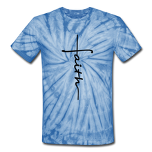 Load image into Gallery viewer, Faith - Unisex Tie Dye T-Shirt - spider baby blue
