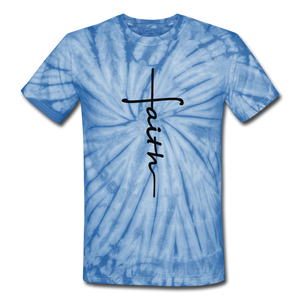 Faith - Unisex Tie Dye T-Shirt - spider baby blue