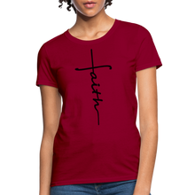 Load image into Gallery viewer, Faith - Women&#39;s Classic T-Shirt - dark red
