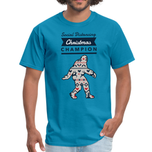 Load image into Gallery viewer, Big Foot - Ugly Christmas Shirt - Social Distancing Holiday Champion T-Shirt - turquoise
