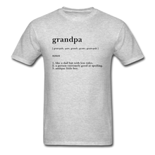 Load image into Gallery viewer, The Definition Of Grandpa Tshirt | Funny Grandpa Gift | Shirts For Papa | T-Shirt Gift Ideas For Men - heather gray
