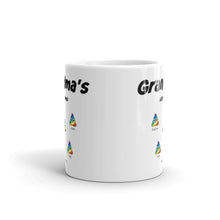 Load image into Gallery viewer, Grandma&#39;s Little Turds Mug - Personalized Gift with Names Of Grandchildren - Rainbow Poop Emoji
